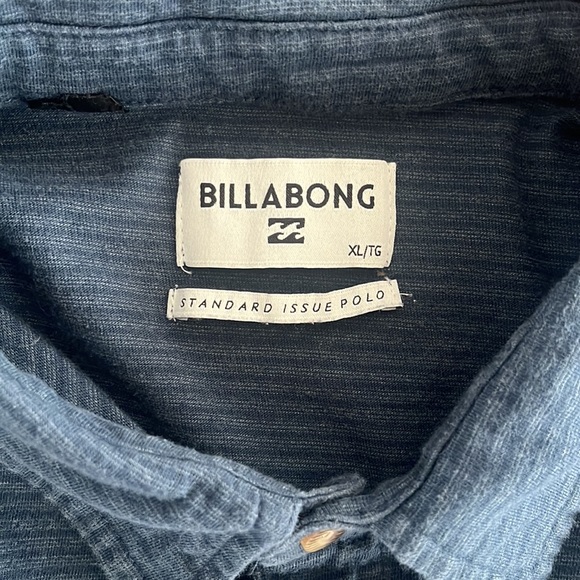 Billabong Standard Issue Short Sleeve Polo in Blue Stripes - Picture 2 of 8